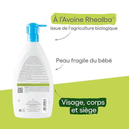 A-derma PRIMALBA - Lait de Toilette Bébé Hydratant - Visage, Corps et Siège - Peaux Fragiles, 500ml