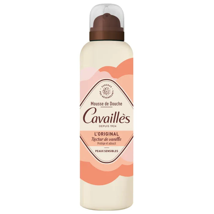 Cavaillès QUOTIDIEN - Mousse de Douche Nectar de Vanille l'Original - Peaux Sensibles, 200ml