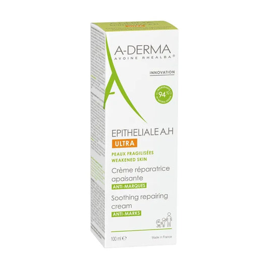 A-derma EPITHELIALE A.H ULTRA - Crème Réparatrice Apaisante Anti-Marques - Visage et Corps - Peaux Fragilisées, 100ml