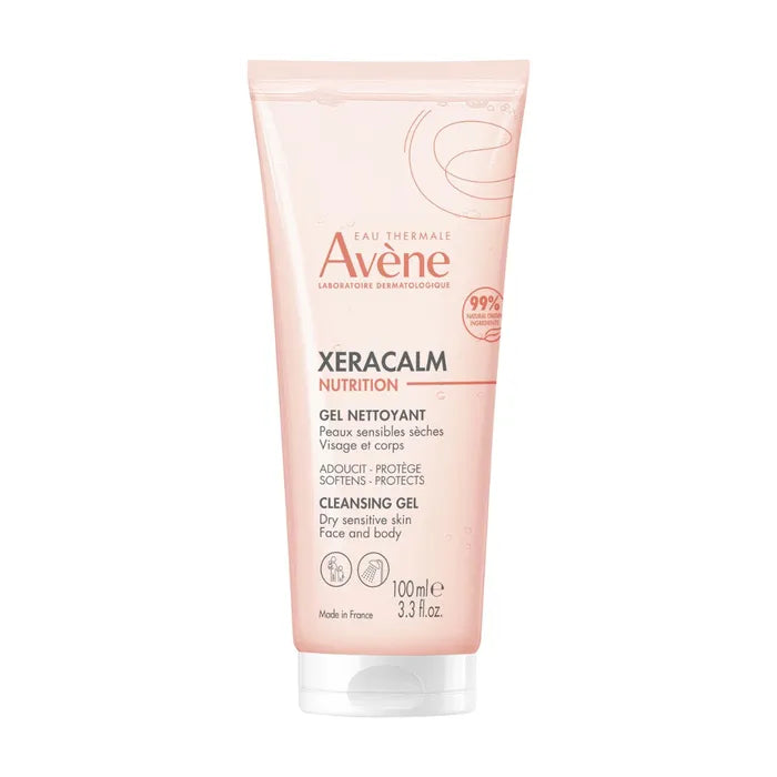 Avène XERACALM NUTRITION - Gel Nettoyant - Visage et Corps - Peaux Sensibles et Sèches, 100ml