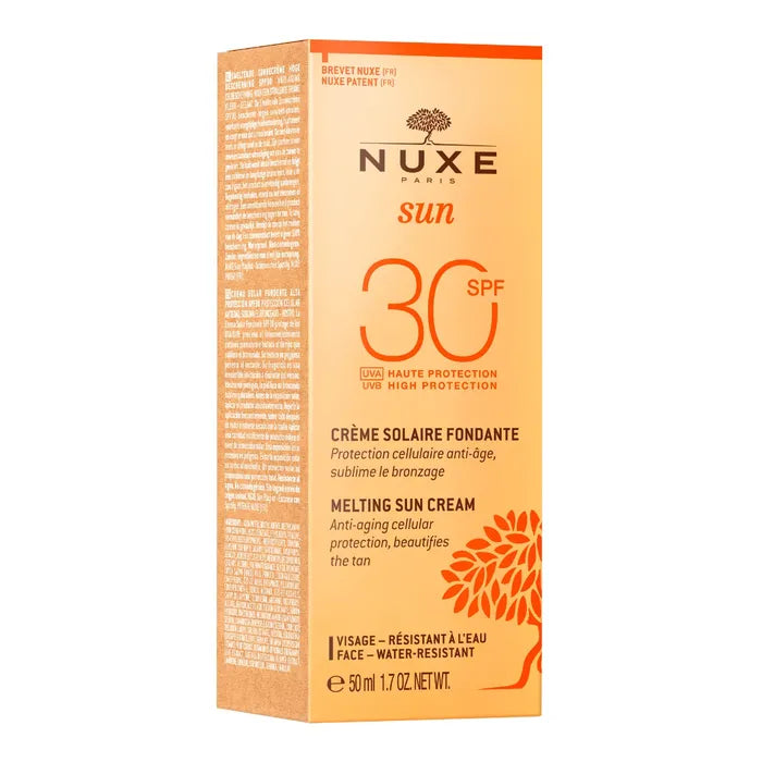 Nuxe SUN - Crème Solaire Fondante SPF30 - Visage - Tous Types de Peaux, 50ml