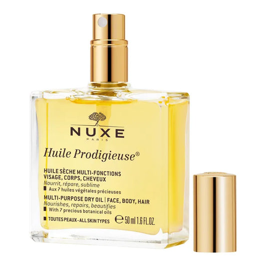 Nuxe HUILE PRODIGIEUSE - Huile Sèche Multi-Fonctions - Tous Types de Peaux, 50ml