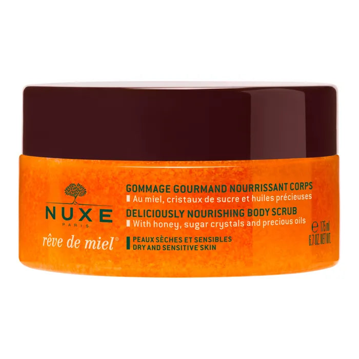 Nuxe RÊVE DE MIEL - Gommage Gourmand Nourrissant Corps - Peaux Sèches et Sensibles, 175ml
