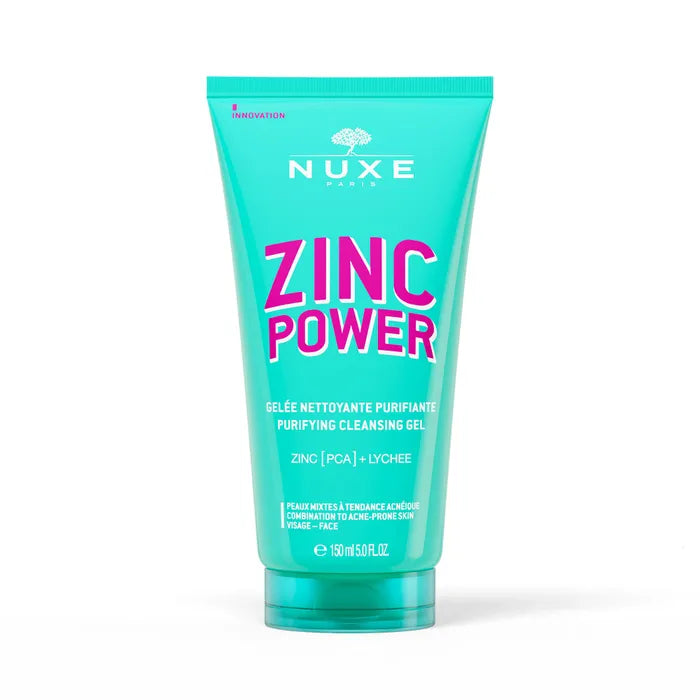 Nuxe ZINC POWER - Gelée Nettoyante Purifiante - Visage - Peaux Mixtes à Tendance Acnéique, 150ml