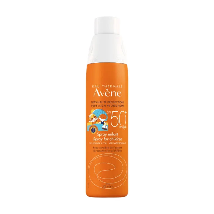 Avène SOLAIRE - Spray Enfant SPF50+ - Visage et Corps - Peaux Sensibles, 200ml
