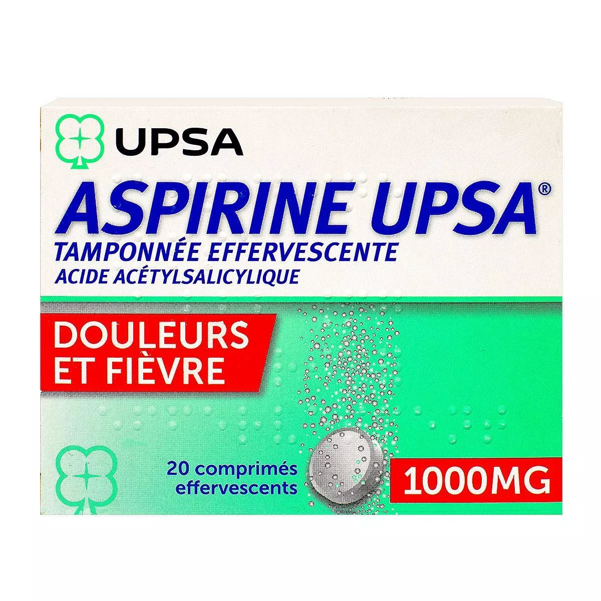 ASPIRINE 1 000MG UPSA CPR EFF 20