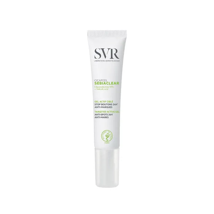 SVR SEBIACLEAR - Cicapeel Gel Actif Ciblé Stop Boutons 24h Anti-Marques - Visage - Peaux Sensibles à Tendance Acnéique, 15ml