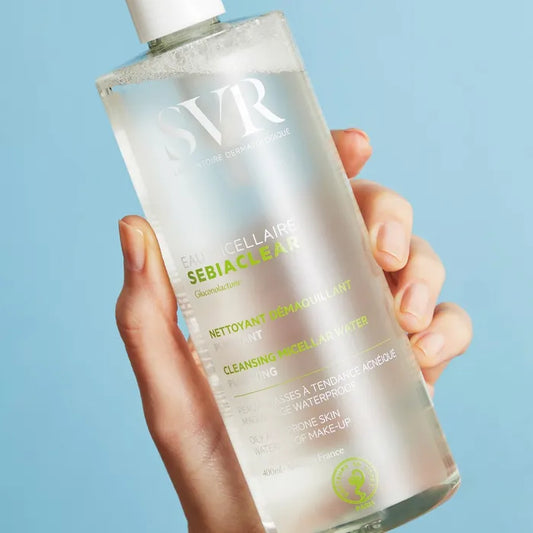 SVR SEBIACLEAR - Eau Micellaire Purifiante et Nettoyante - Visage et Yeux - Peaux Grasses à Tendance Acnéique, 400ml