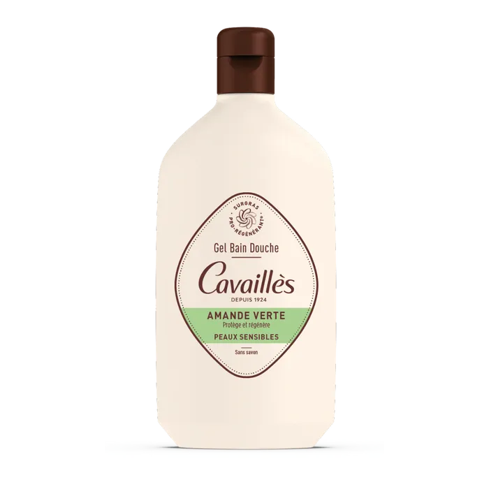 Cavaillès Gel Bain Douche Surgras Actif - Amande Verte - Peaux Sensibles, 400ml