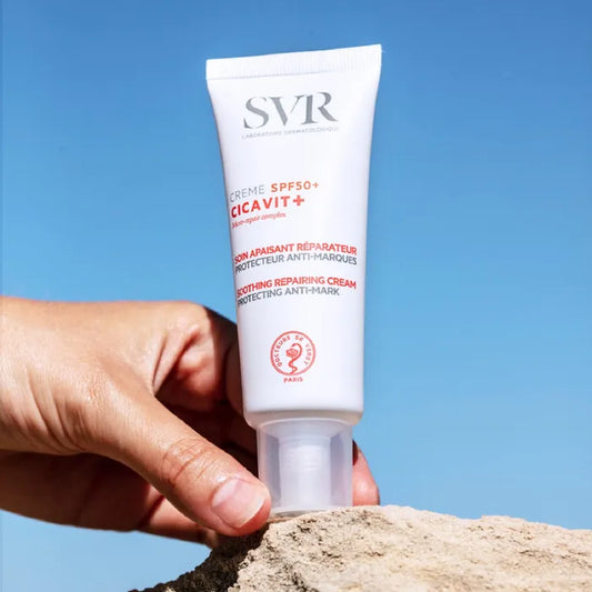 SVR CICAVIT+ - Crème Solaire Soin Apaisant Réparateur Protecteur Anti-Marques SPF50+, 40ml