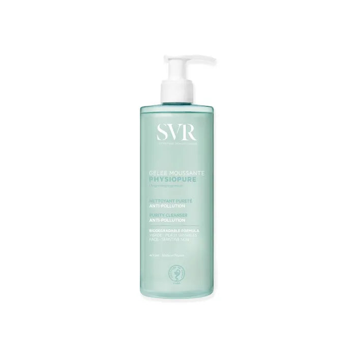 SVR PHYSIOPURE - Gelée Moussante Anti-Pollution - Visage - Peaux Sensibles, 400ml