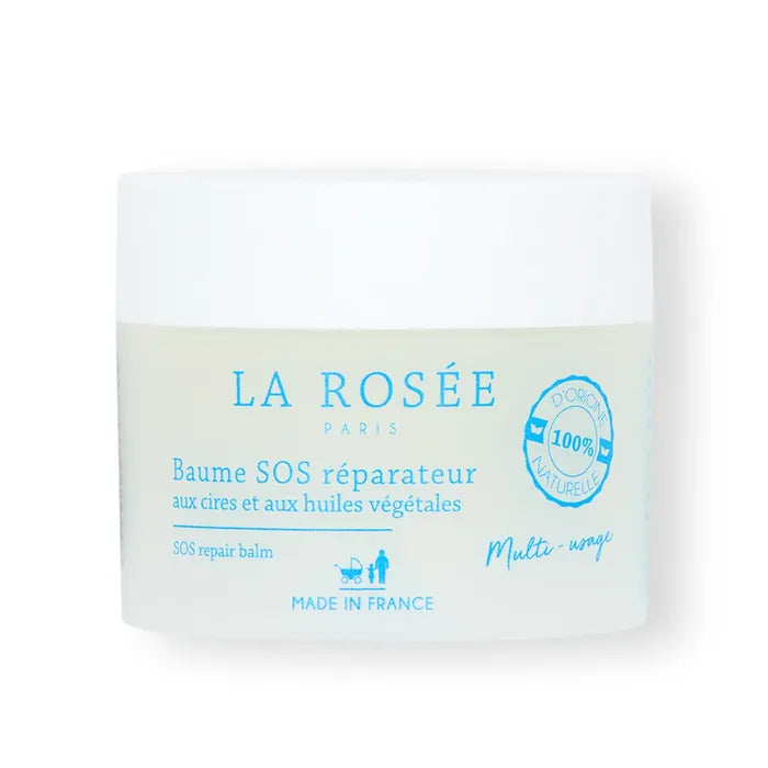 La Rosée Baume SOS Réparateur aux Cires et Huiles Végétales - Visage et Corps - Peaux Sensibles, 20g