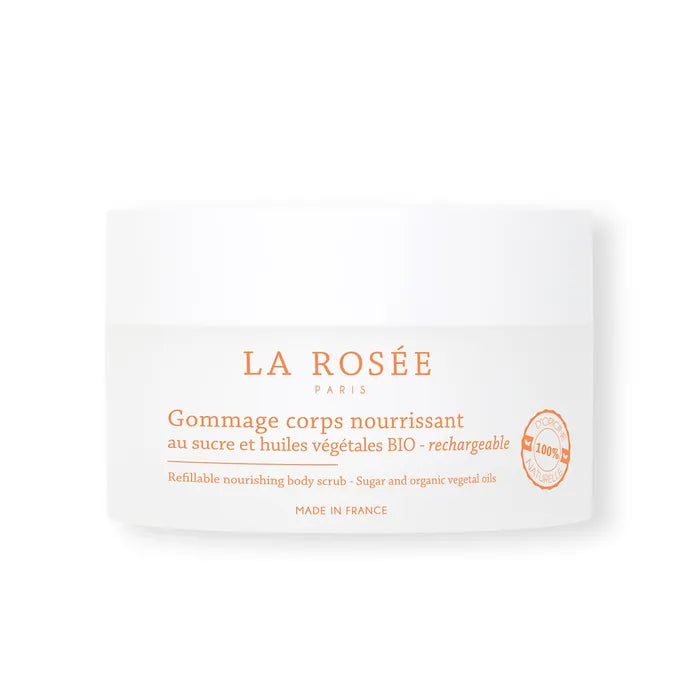 La Rosée Refillable Nourishing Scrub with Sugar and Organic Vegetable Oils - Body - All Skin Types, 200g