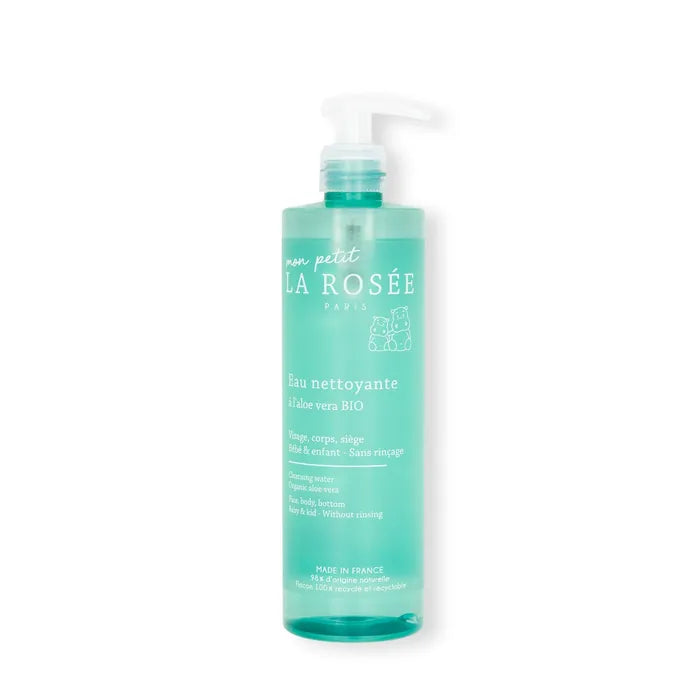 La Rosée MON PETIT - Eau Nettoyante Bébé et Enfant à l'Aloe Vera Bio - Visage, Corps et Siège - Peaux Fragiles, 400ml