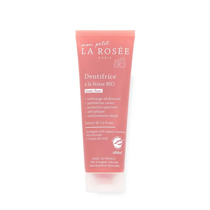 La Rosée MON PETIT - Dentifrice Enfant à la Fraise Bio avec Fluor - 1 à 6 ans, 50ml