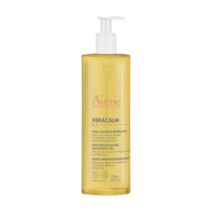 Avène XERACALM A.D - Huile Lavante Relipidante - Visage et Corps - Peaux Très Sèches à Tendance Atopique, 750ml