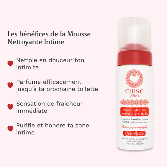 Musc Intime Mousse Intime Nettoyante – Rose Mystik (L’Envoûtante)