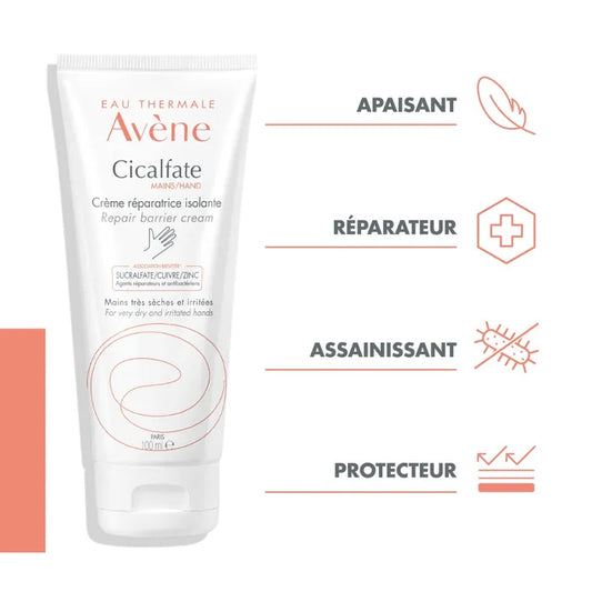 Avène CICALFATE MAINS - Crème Réparatrice Isolante - Peaux Très Sèches, 100ml