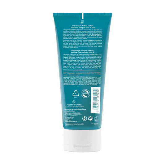 Avène CLEANANCE - Gel Nettoyant Purifiant - Visage et Dos - Peaux Grasses à Imperfections, 200ml