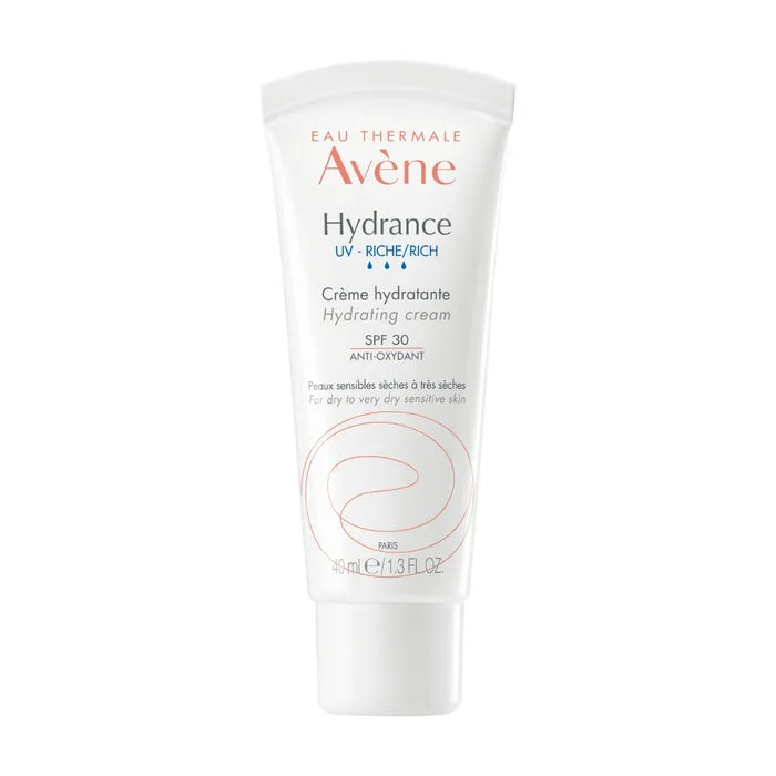 Avène HYDRANCE UV - Crème Hydratante Riche SPF30 - Visage - Peaux Sèches à Très Sèches, 40ml