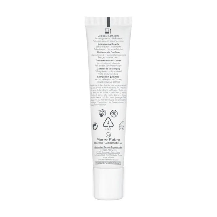 Avène CLEANANCE - Soin Matifiant Sébo-Réducteur Hydratant - Visage - Peaux Grasses à Imperfections, 40ml
