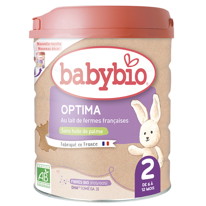 Babybio OPTIMA - Lait de Suite 2ème Âge Bio - De 6 à 12 mois, 800g