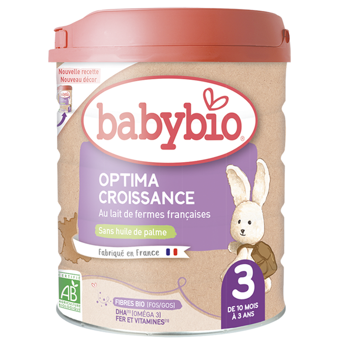 Babybio OPTIMA CROISSANCE - Lait de Croissance 3ème Âge Bio - De 10 mois à 3 ans, 800g
