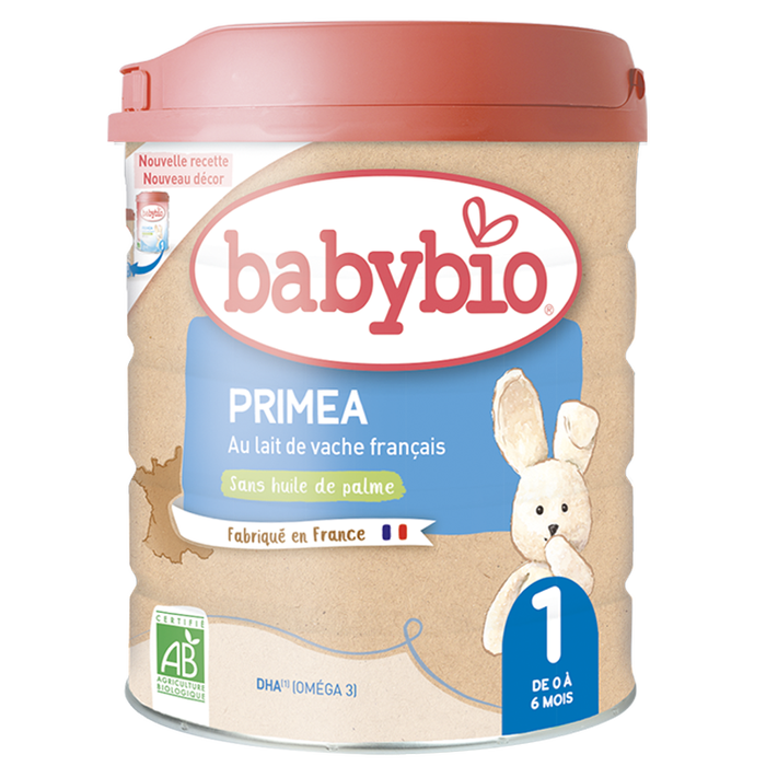 Babybio PRIMEA - Lait en Poudre 1er Âge Bio - De 0 à 6 mois, 800g