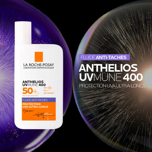 La Roche-Posay ANTHELIOS UVMUNE 400 - SPF50+ Fluide Solaire Anti-Taches Visage, 50ml