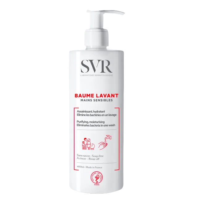 SVR BAUME LAVANT - Moisturizing Cleansing Balm for Sensitive Hands, 400ml