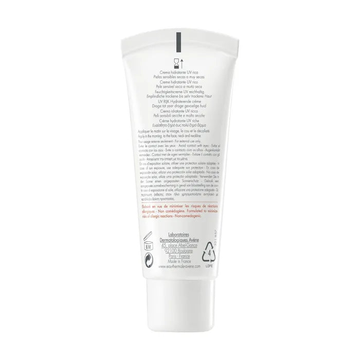 Avène HYDRANCE UV - Crème Hydratante Riche SPF30 - Visage - Peaux Sèches à Très Sèches, 40ml