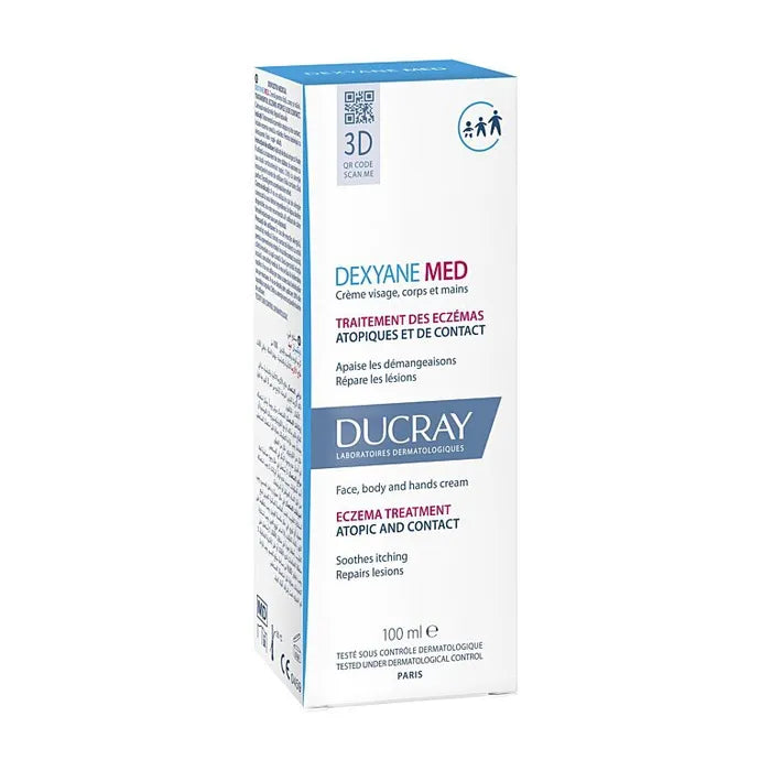 Ducray DEXYANE MED - Crème Réparatrice Apaisante - Visage et Corps - Traitement des Eczémas, 30ml