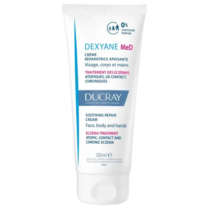 Ducray DEXYANE MED - Crème Réparatrice Apaisante - Visage et Corps - Traitement des Eczémas, 100ml