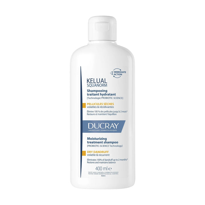 Ducray KELUAL SQUANORM - Anti-Dandruff Moisturizing Treatment Shampoo - Dry Dandruff, 400ml