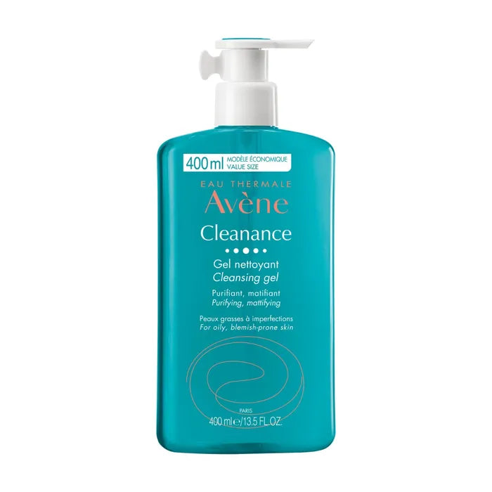 Avène CLEANANCE - Gel Nettoyant Purifiant - Visage et Dos - Peaux Grasses à Imperfections, 400ml