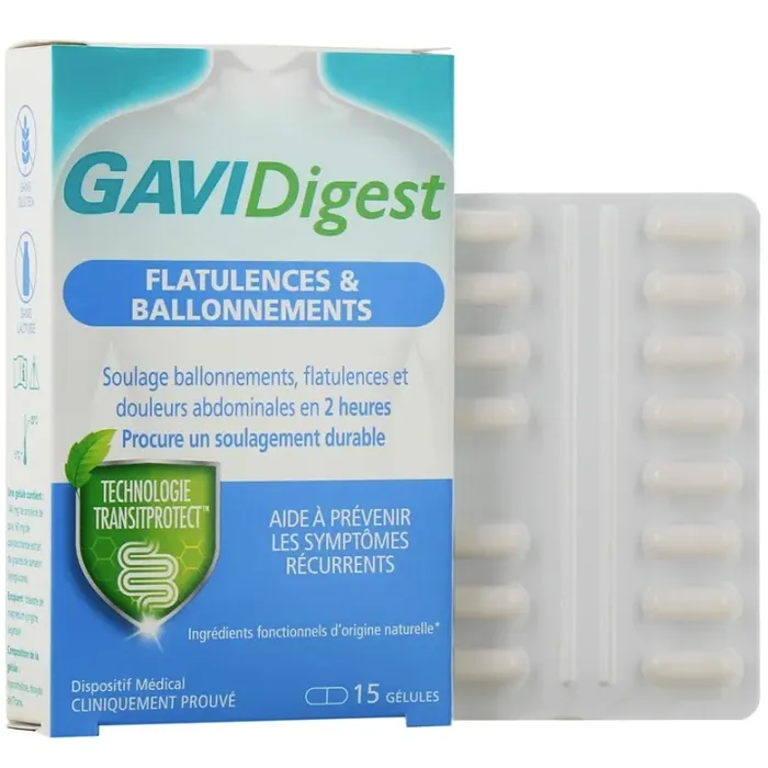Boots Pharmaceuticals GAVIDigest - Flatulences & Ballonnements, 15 gélules