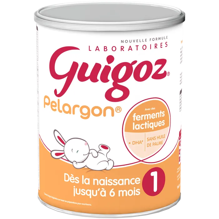 Guigoz PELARGON - Lait en Poudre 1er Âge Nouvelle Formule - Dès la Naissance à 6 mois, 780g