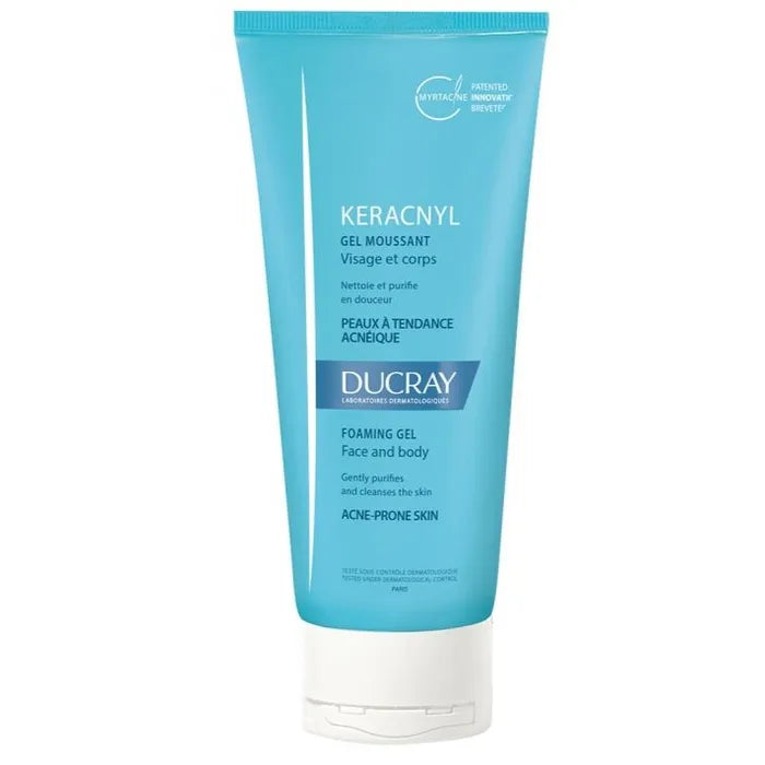Ducray KERACNYL - Anti-Imperfection Foaming Gel for Face and Body - Acne-Prone Skin, 200ml