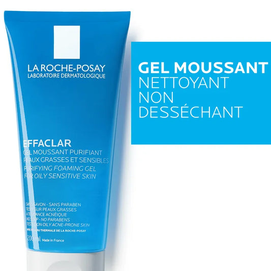 La Roche-Posay EFFACLAR - Gel Moussant Nettoyant Purifiant Visage, 200ml