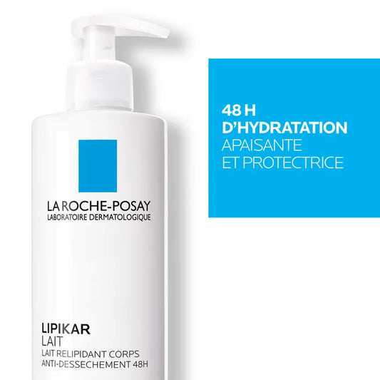 La Roche-Posay LIPIKAR - Lait Relipidant Corps Anti-Dessèchement, 400ml