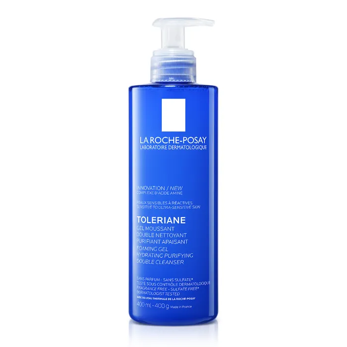 La Roche-Posay TOLERIANE - Gel Moussant Nettoyant Purifiant Apaisant - Visage - Peaux Sensibles à Réactives, 400ml