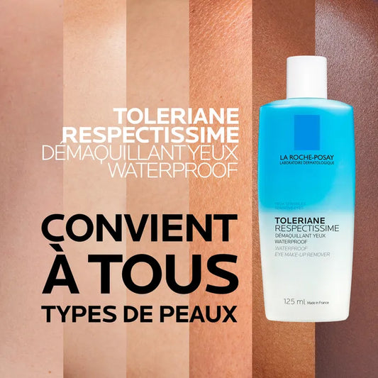La Roche-Posay TOLERIANE RESPECTISSIME - Démaquillant Yeux Waterproof, 2x125ml