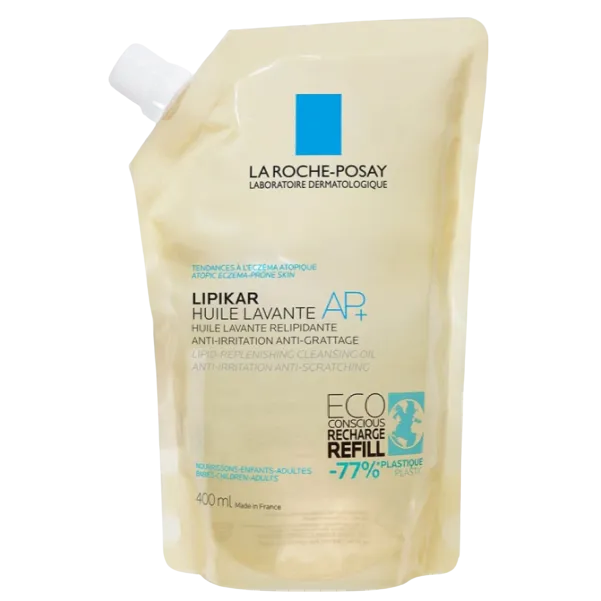 La Roche-Posay LIPIKAR AP+ - Recharge, Huile Lavante Peaux Tendance Eczema Atopique, 400ml