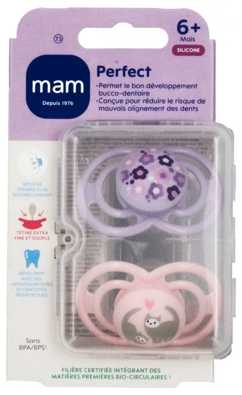 MAM Perfect Animaux Sucette Symétrique 6 Mois et Plus x2