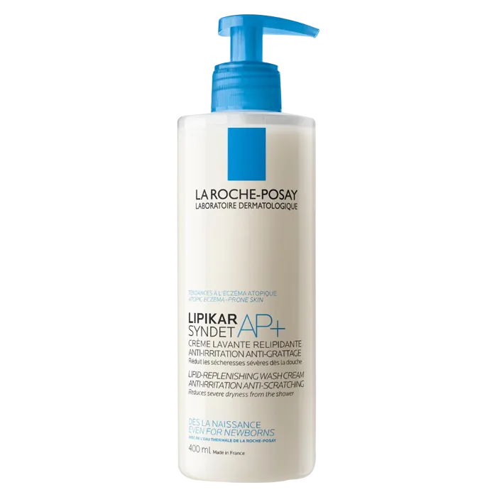 La Roche-Posay LIPIKAR AP+ SYNDET - Crème Lavante Peaux Tendance Eczéma Atopique, 400ml