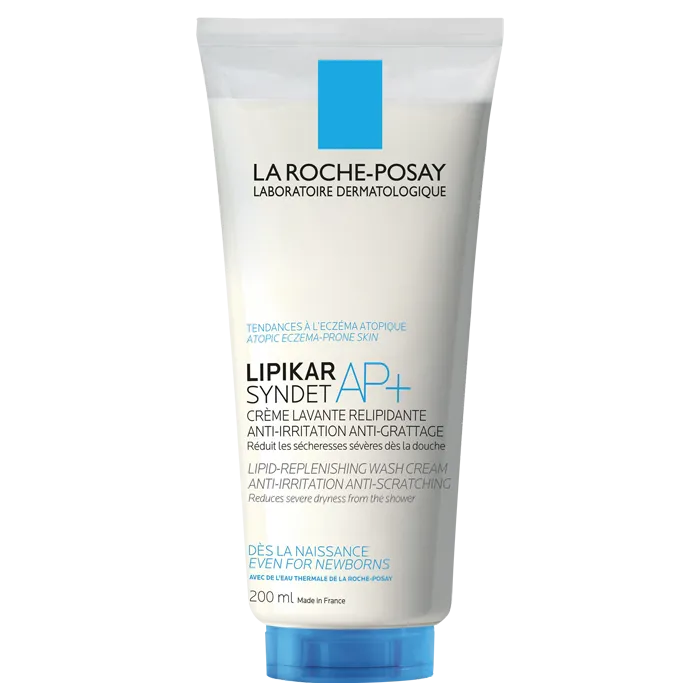 La Roche-Posay LIPIKAR SYNDET AP+ - Crème Lavante Relipidante Peaux Tendance Eczema Atopique, 200ml