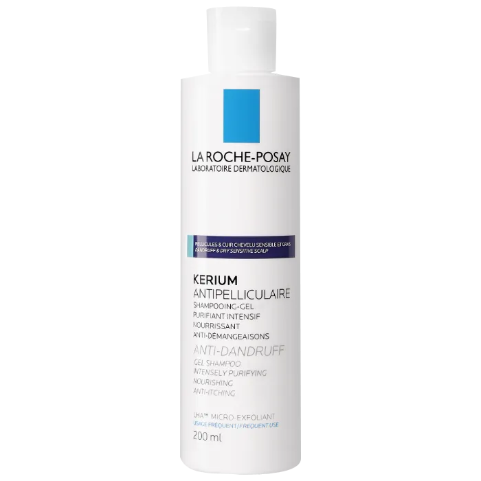 La Roche-Posay KERIUM - Shampooing Gel pour Pellicules Grasses, 200ml