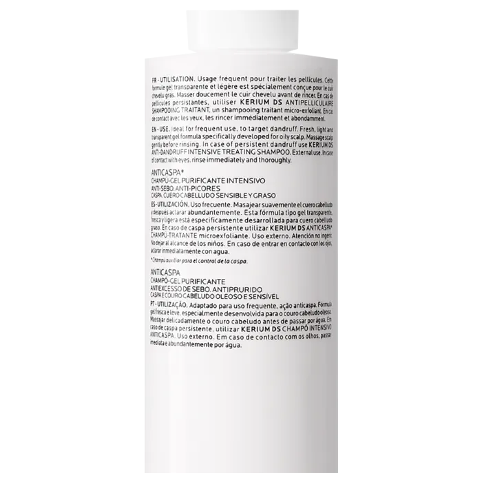 La Roche-Posay KERIUM - Shampooing Gel pour Pellicules Grasses, 200ml