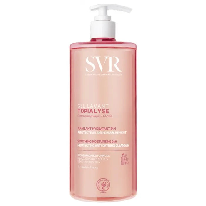 SVR TOPIALYSE - Gel Lavant Apaisant & Hydratant 24h Peaux Sensibles, 1L