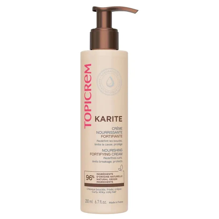 Topicrem KARITE - Crème Nourrissante et Fortifiante - Cheveux Bouclés, Frisés, Crépus, 200ml